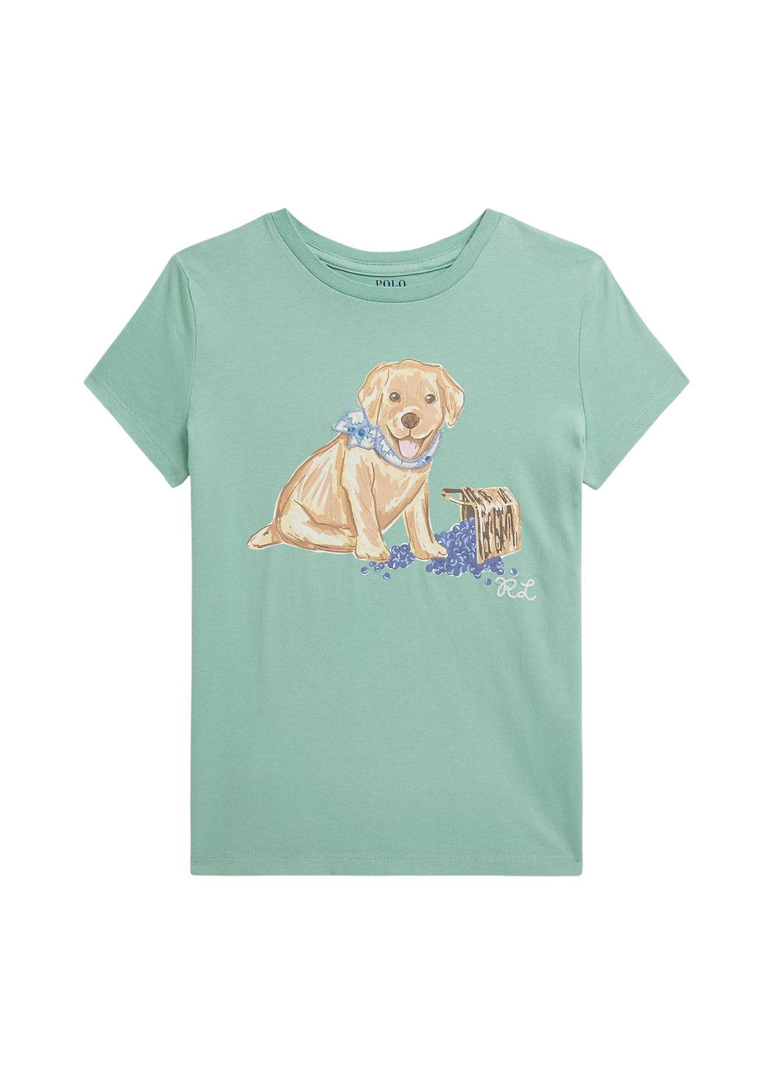 Camiseta Puppy Print Celadon