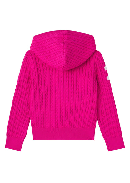 Sweater Hooded Rosa Trenzado