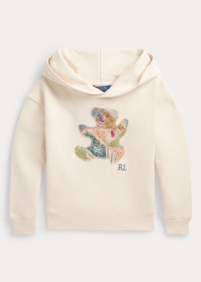 Hoodie Polo Bear Patchwork Blanco Crema