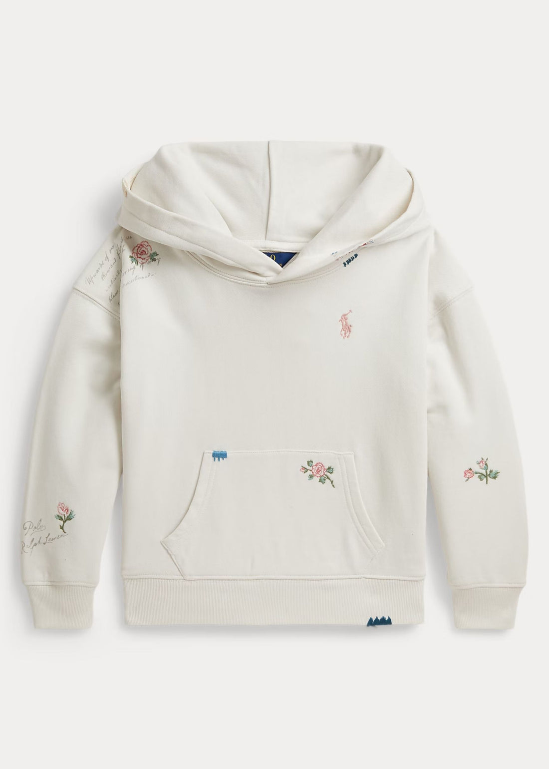 Hoodie Bordado Blanco Deslavado
