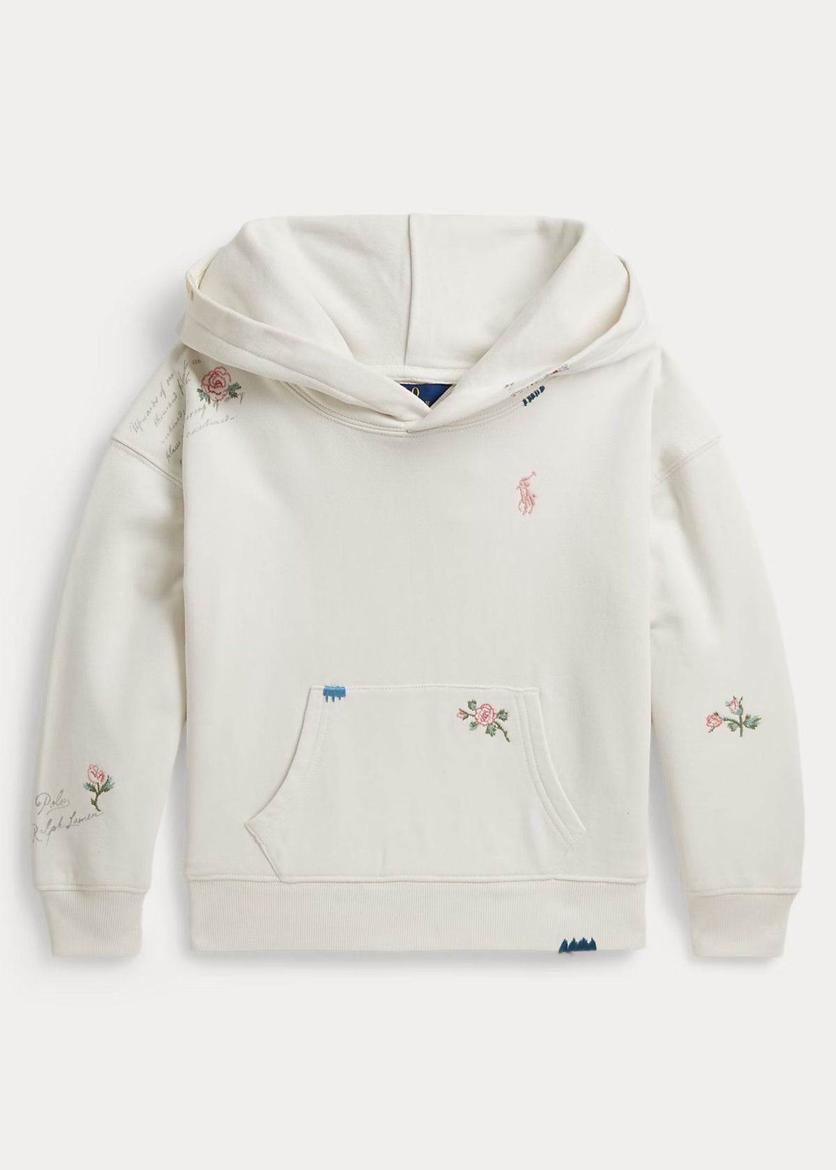 Hoodie Bordado Blanco Deslavado