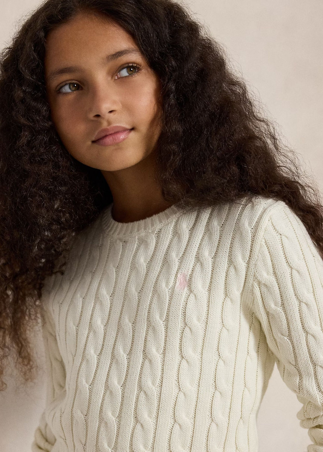 Sweater Tejido Trenzado Blanco