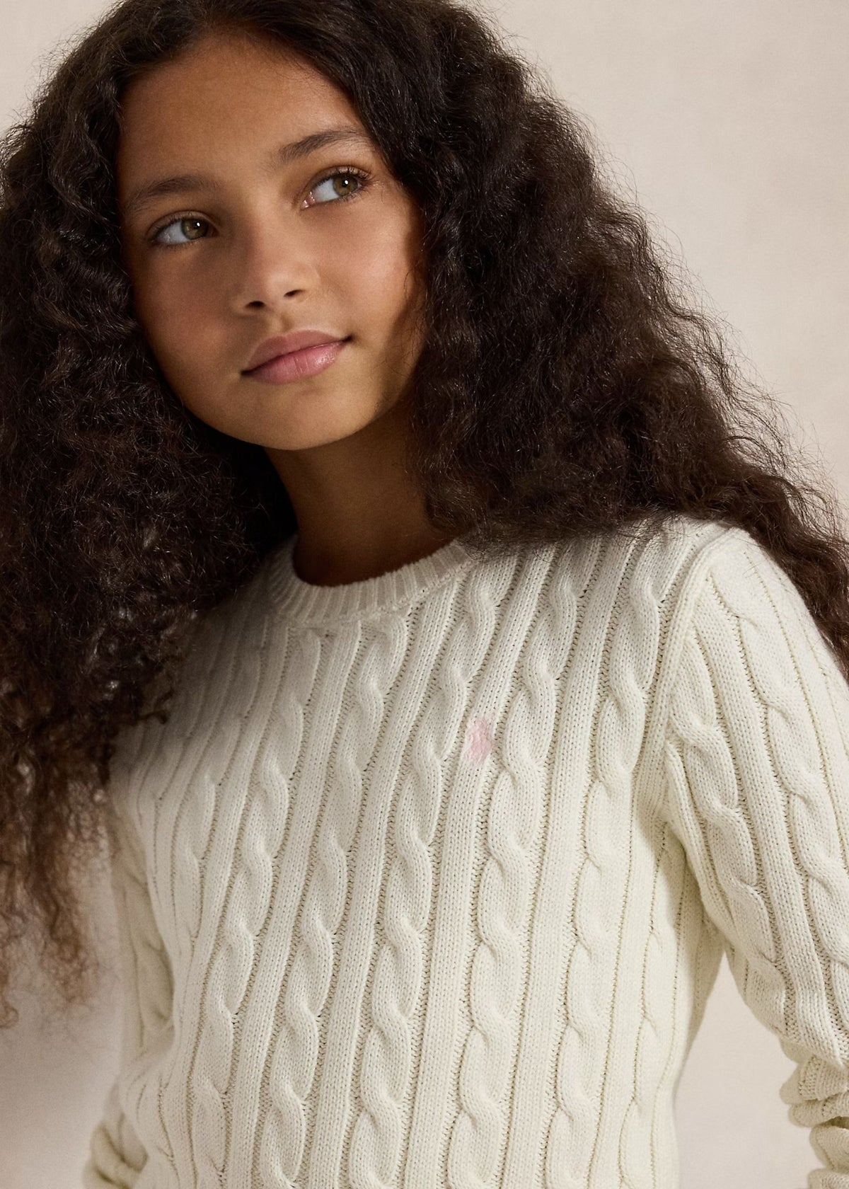 Sweater Tejido Trenzado Blanco