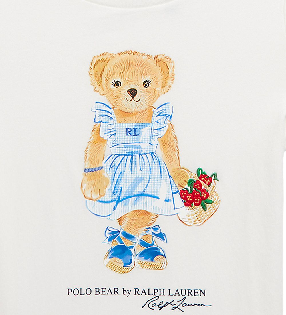 Camiseta Polo Bear Blanca Manga Corta bebé