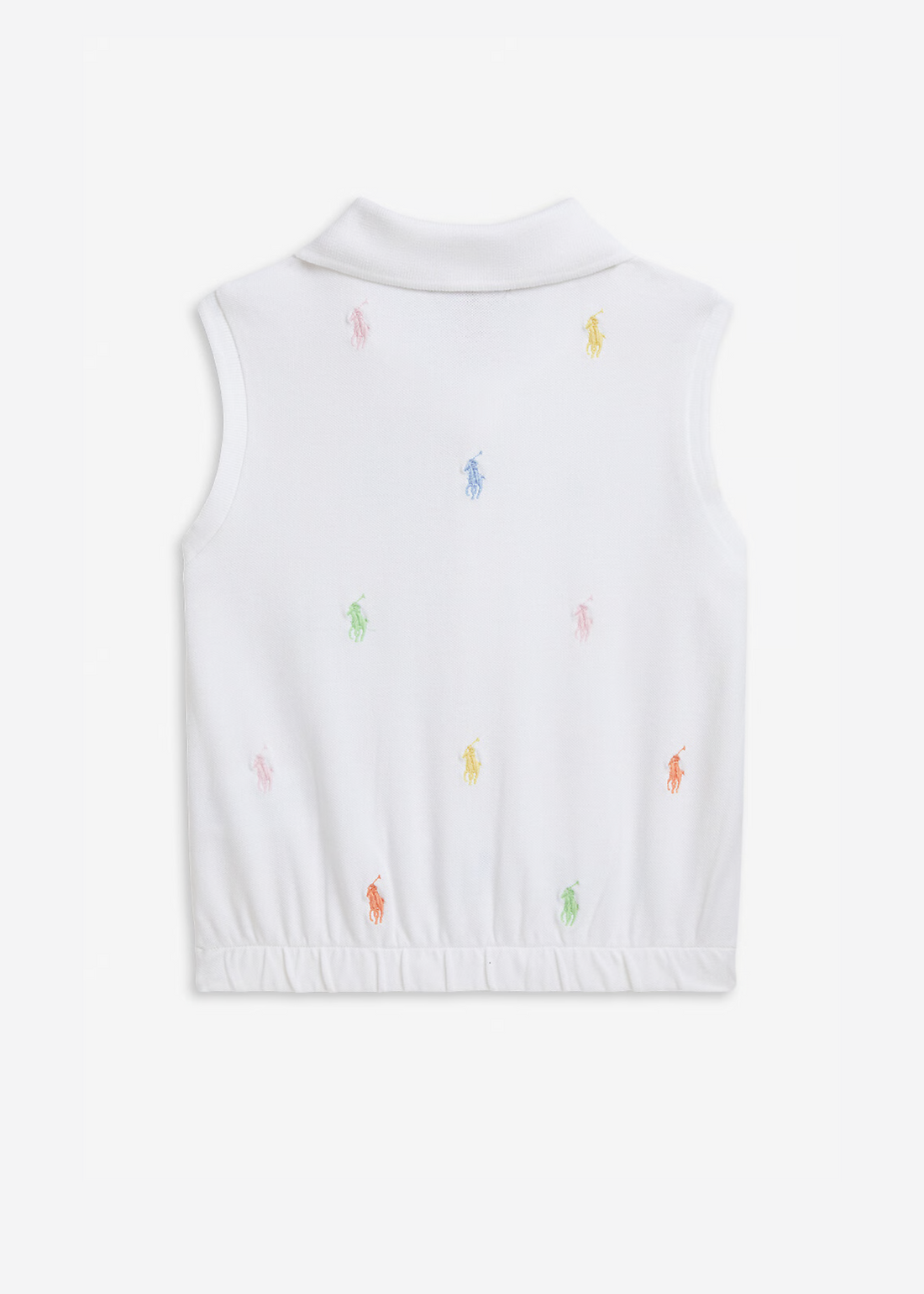 Polo Sin Mangas Algodón Blanco