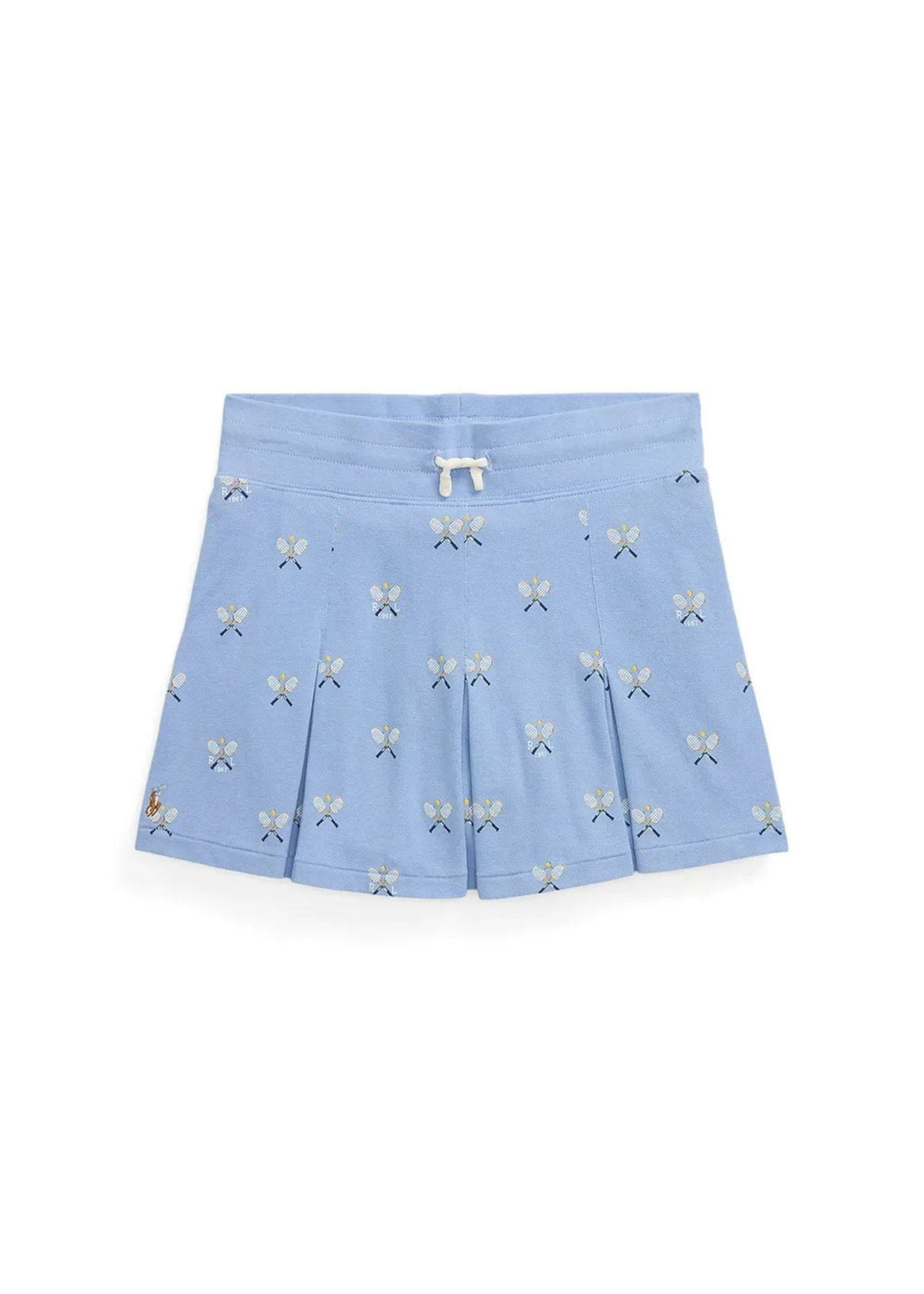 Falda Short Culotte Azul Bordada Chica