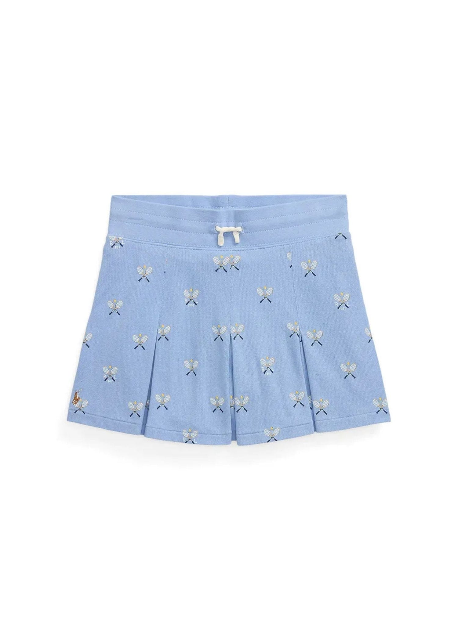 Falda Short Culotte Azul Bordada Chica