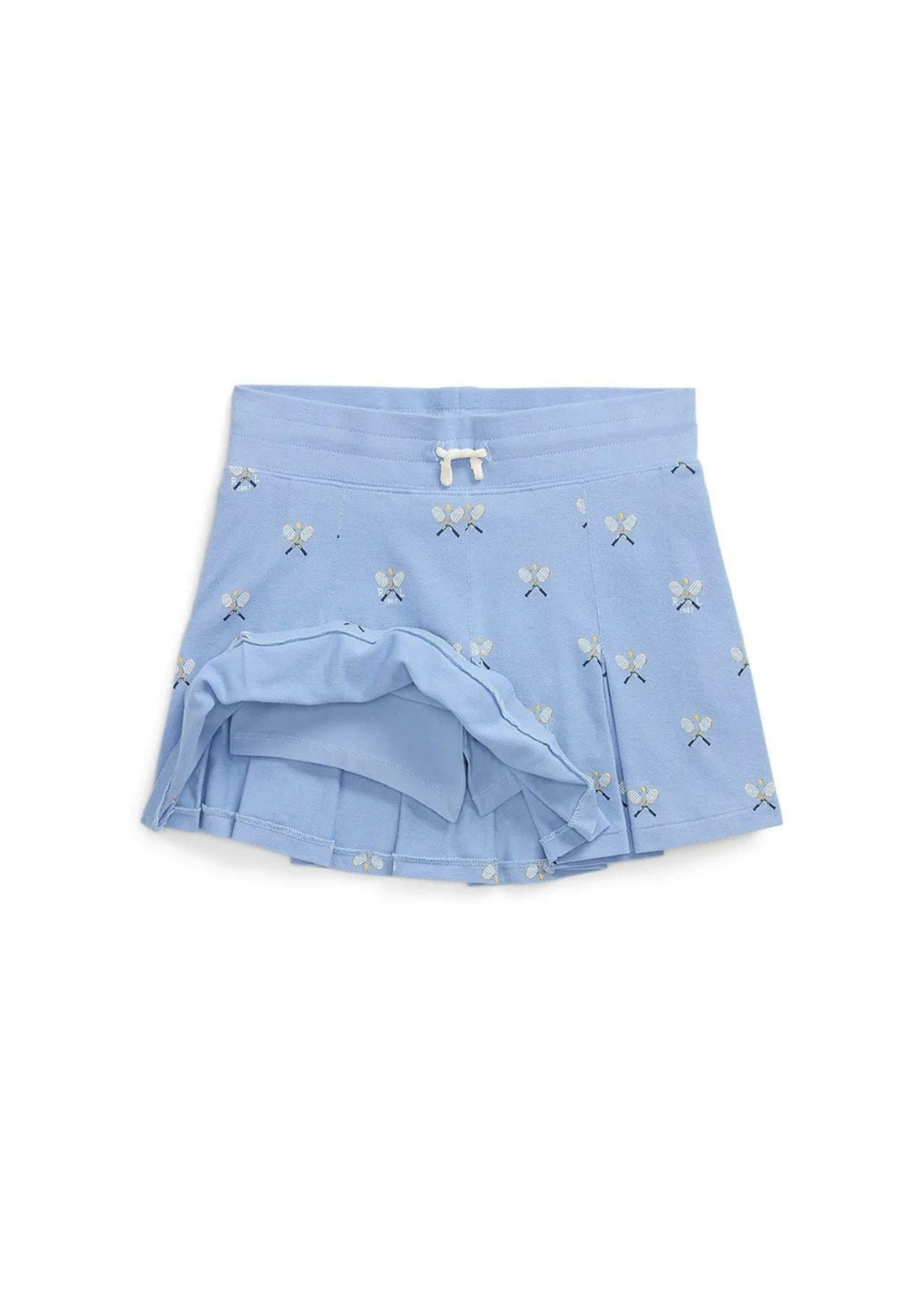 Falda Short Culotte Azul Bordada Chica