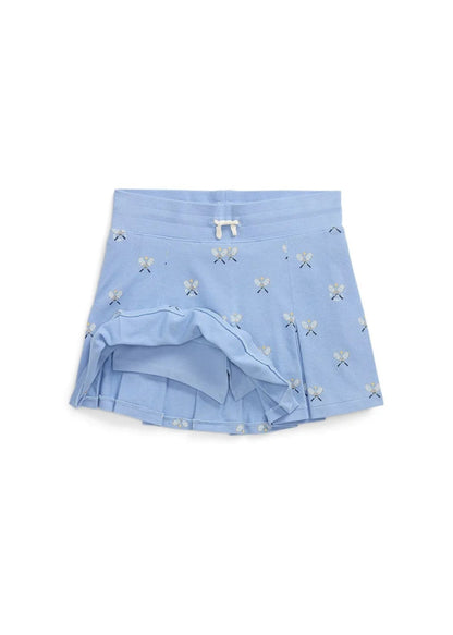 Falda Short Culotte Azul Bordada Chica