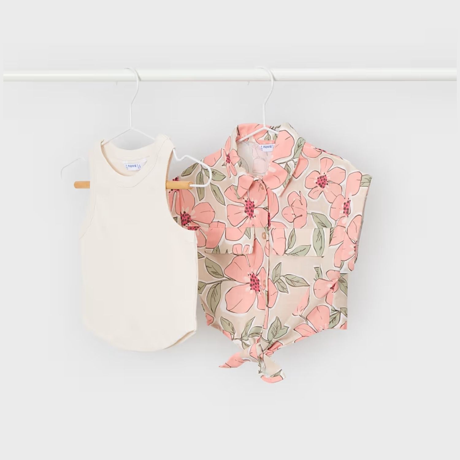 Twin Set Floral Art Mandarina