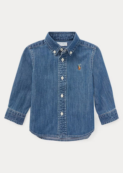 Camisa Logo Bordado Denim