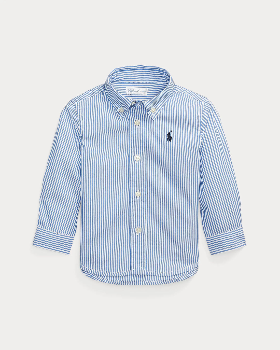 Camisa Rayas Oxford Azul Niño