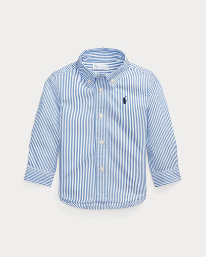 Camisa Rayas Oxford Azul Bebé