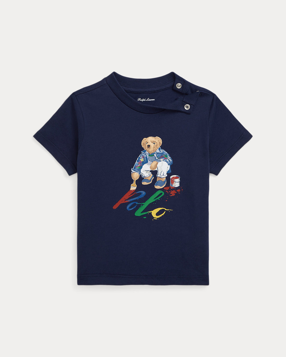 Camiseta Azul Polo Bear Artist Bebé