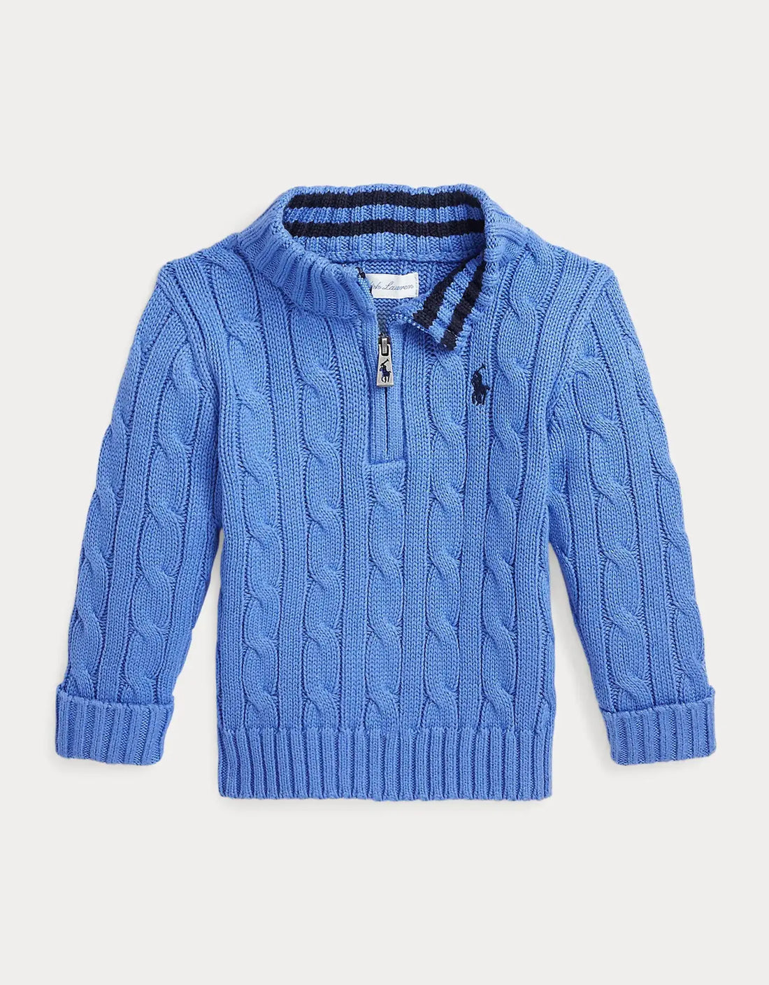 Sweater Cuello Alto Azul Bebé