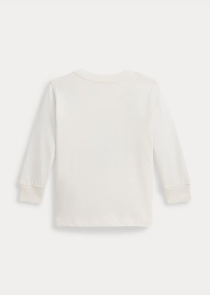 Camiseta Manga Larga Algodón Blanca Polo Bear