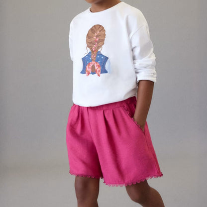 Shorts Aplique Pétalo