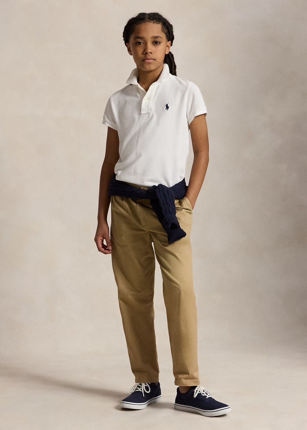 Polo Clasic Bordado Blanca