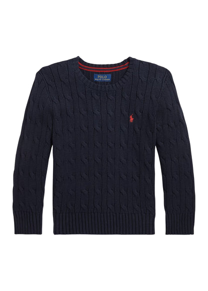 Sweater Clásico Trenzado Azul