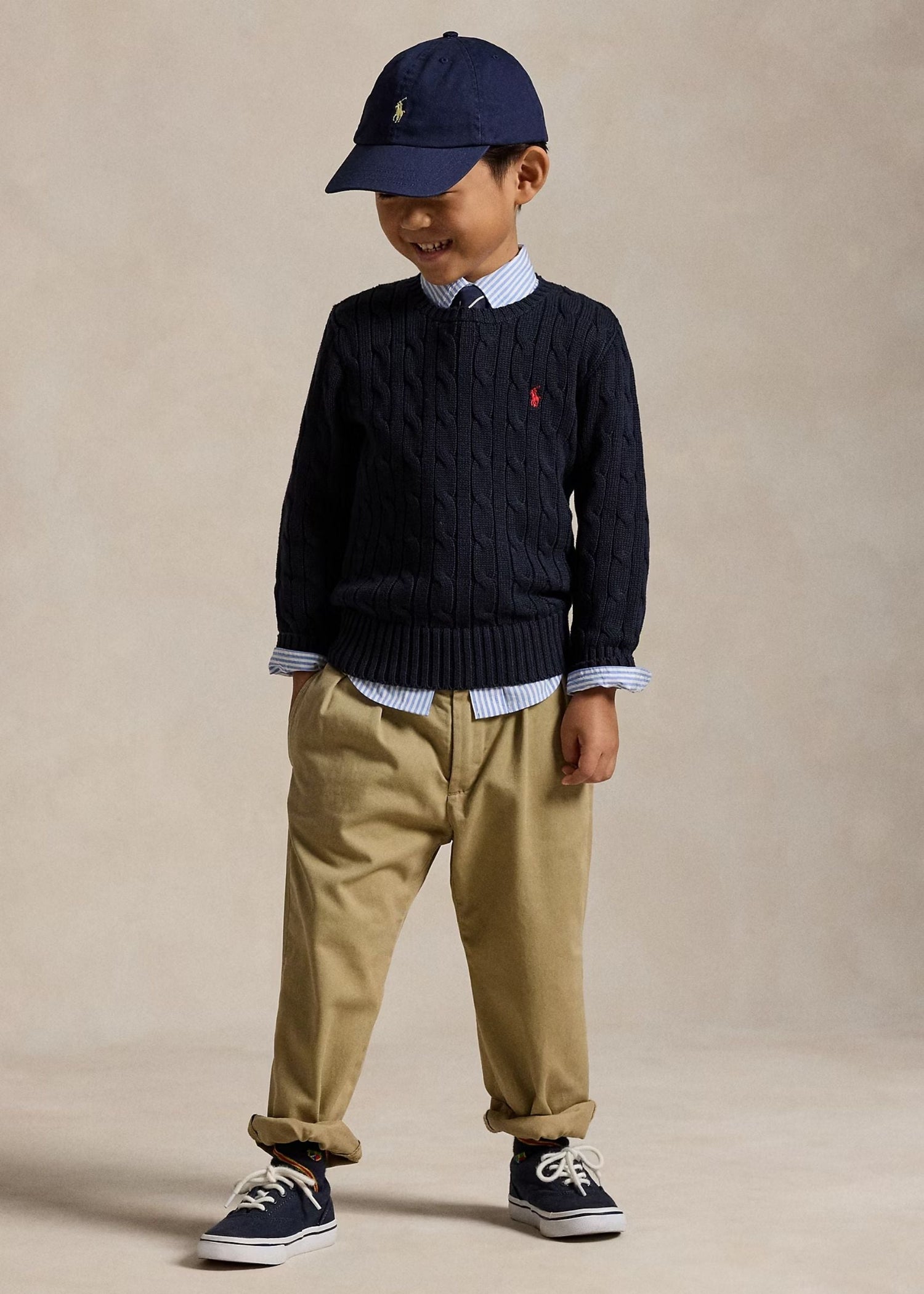 Sweater Clásico Trenzado Azul