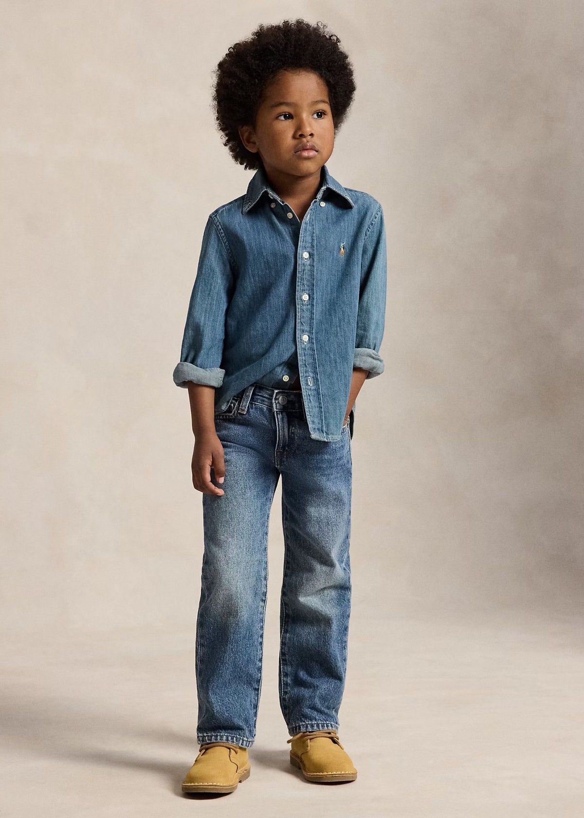 Camisa Bordada Denim