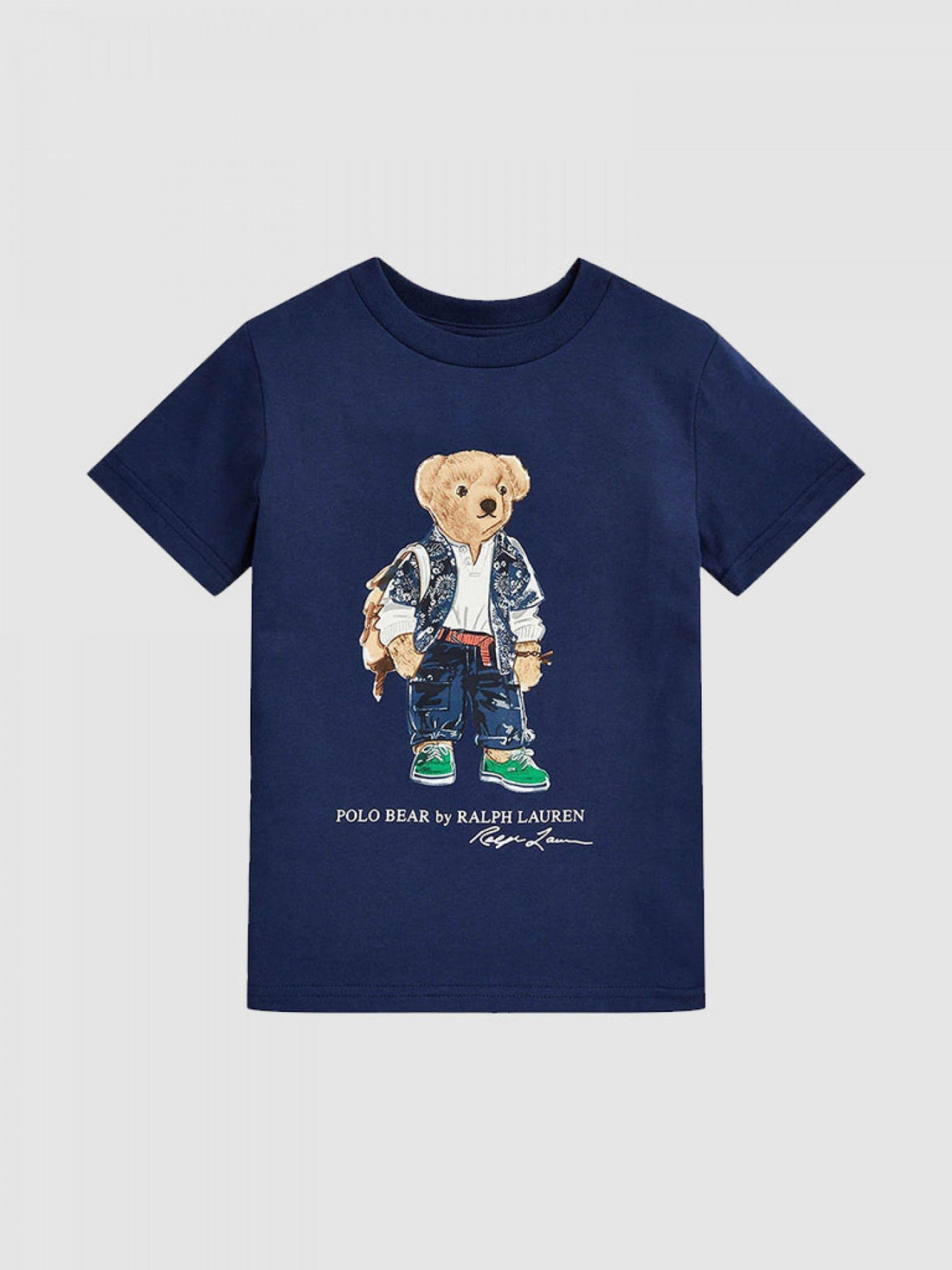 Camiseta Polo Bear Azul Manga Corta Niño