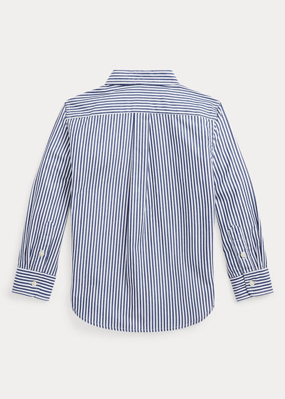 Camisa Basic Popelina Rayas Azul