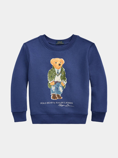 Buzo Cuello Redondo Polo Bear Azul Niño