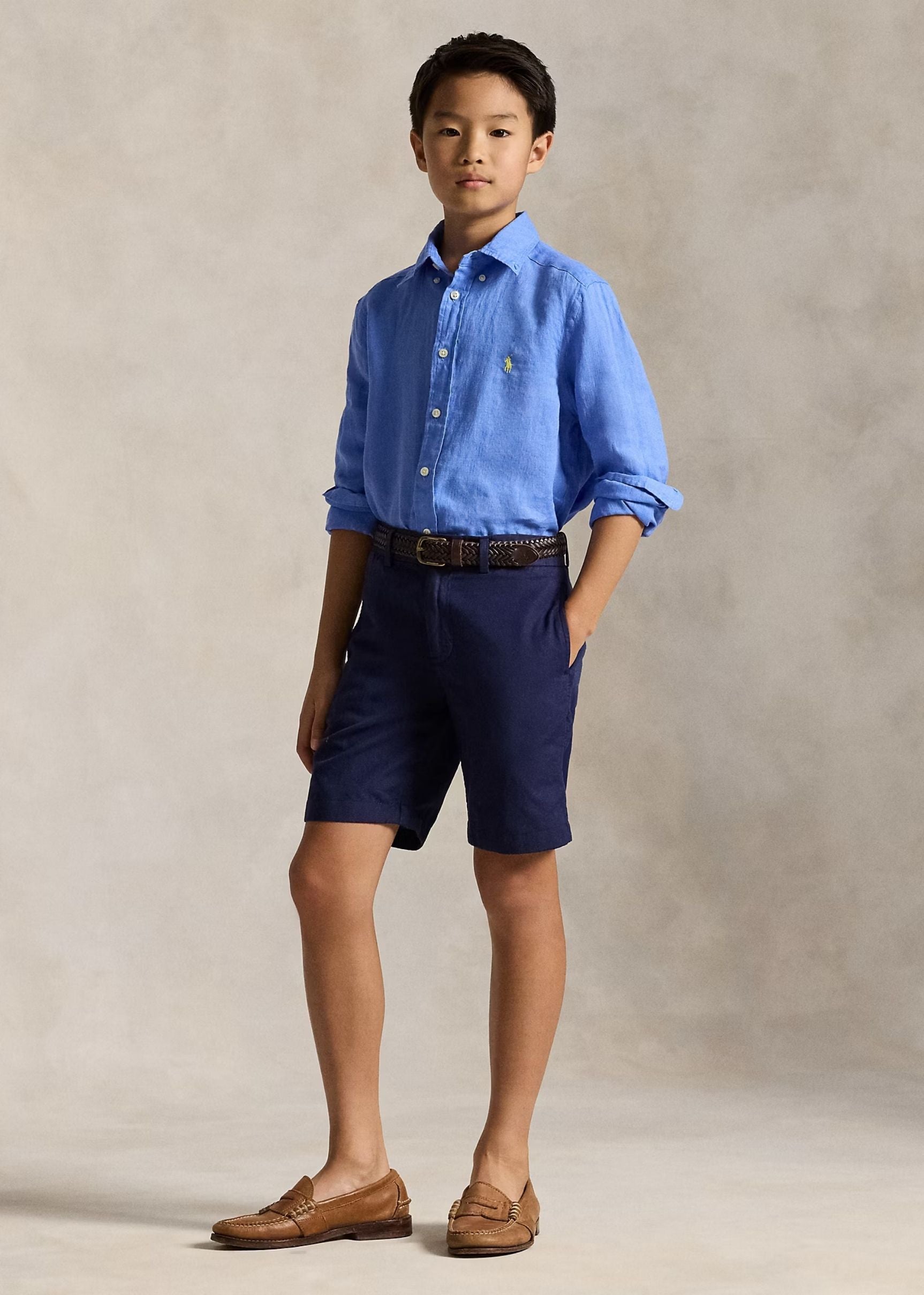 Camisa Lino Harbour Island Blue