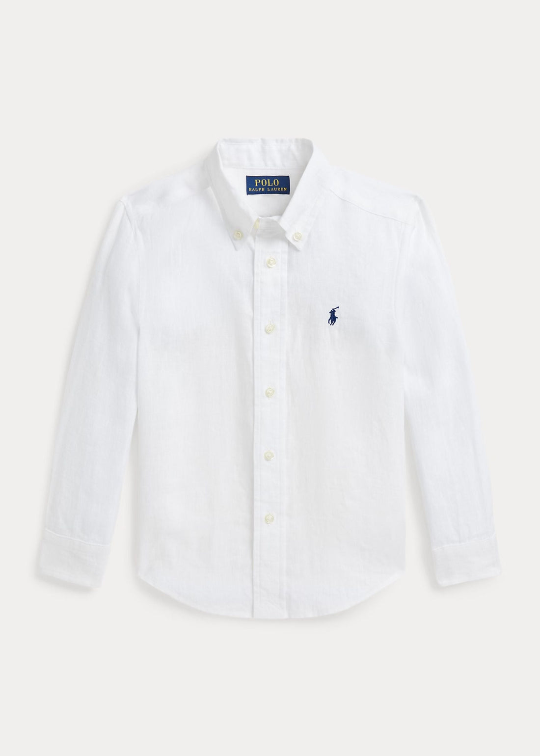 Camisa Blanca Lino Manga Larga Niño