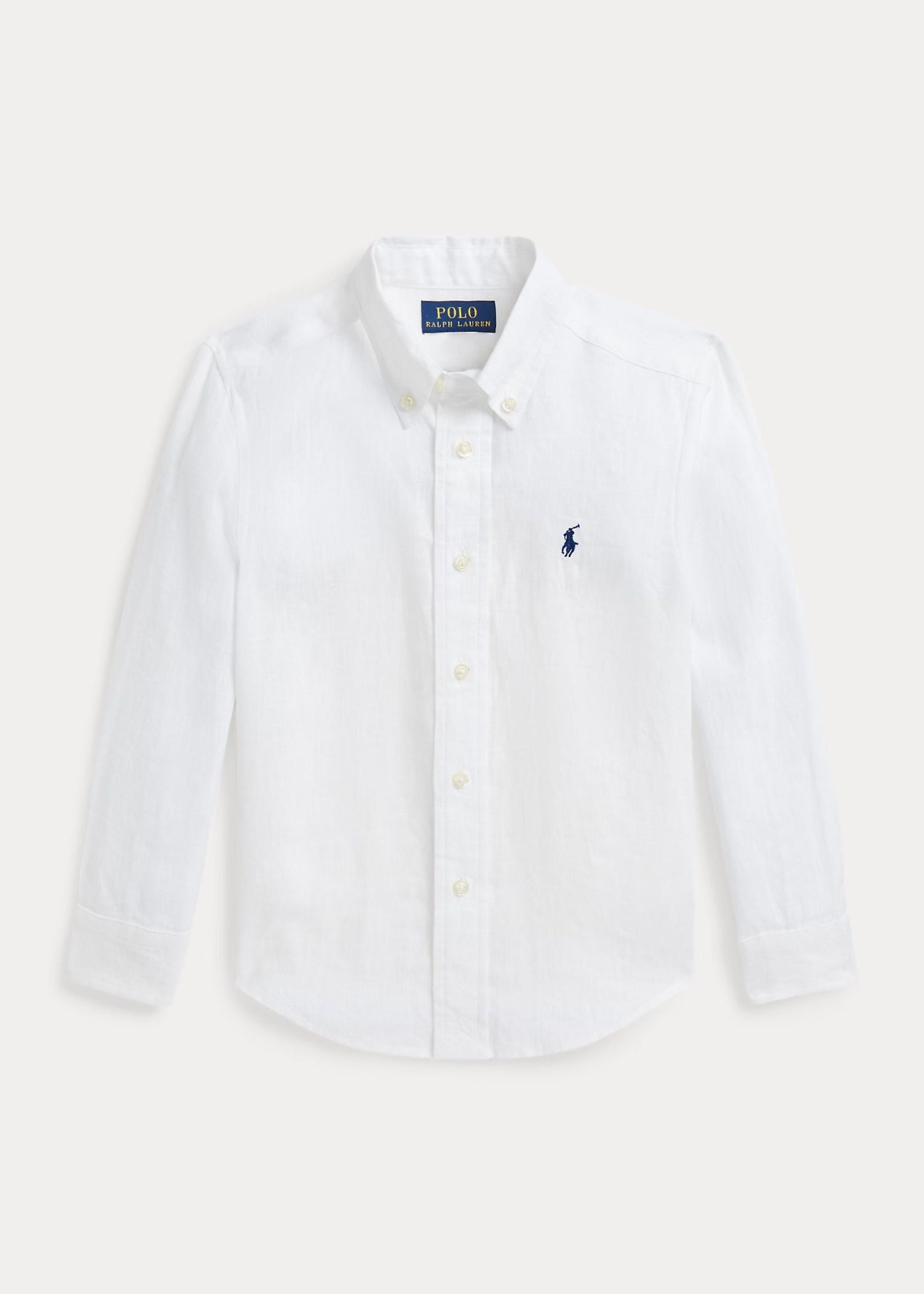 Camisa Blanca Lino Manga Larga Niño