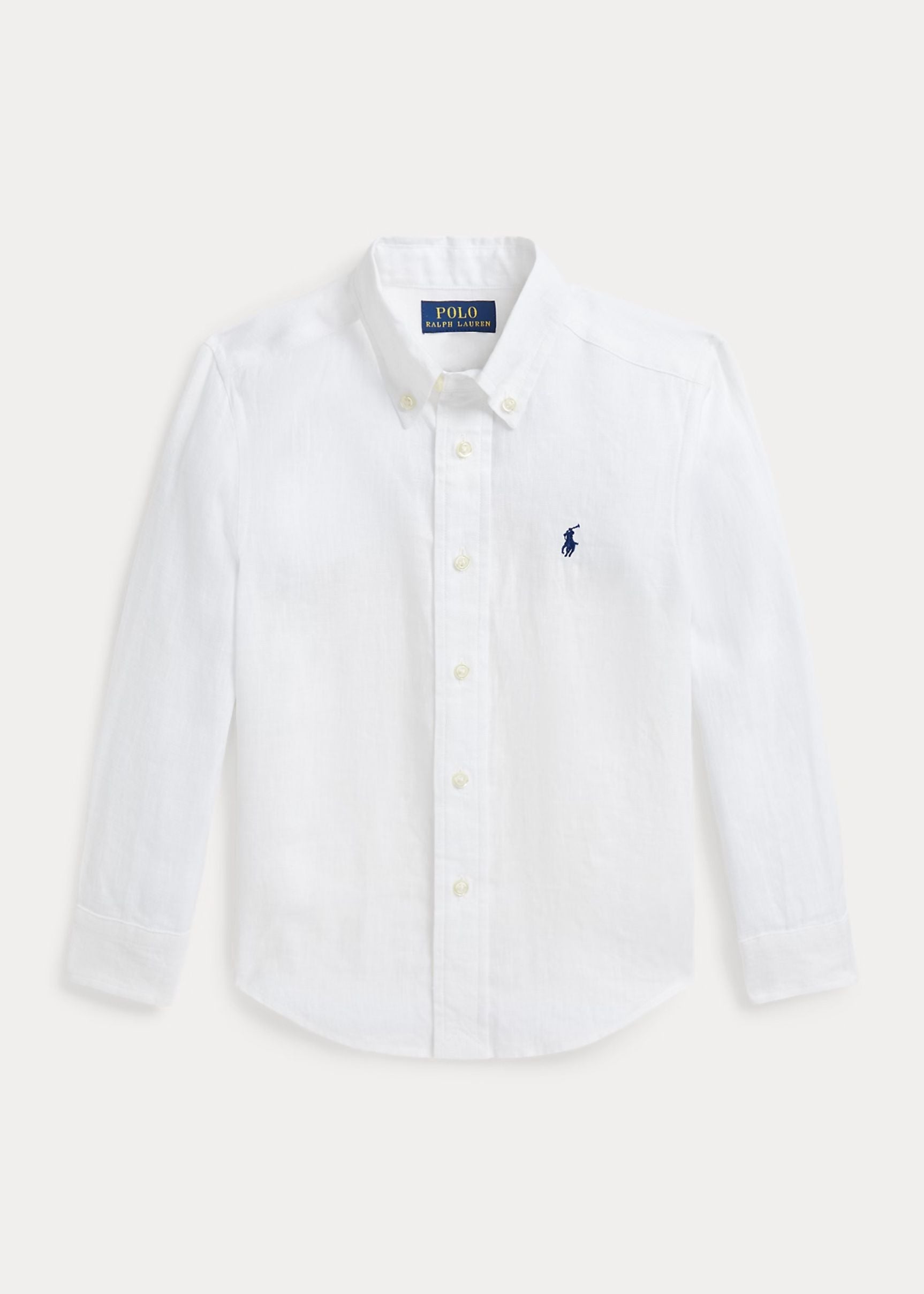 Camisa Blanca Lino Manga Larga Niño