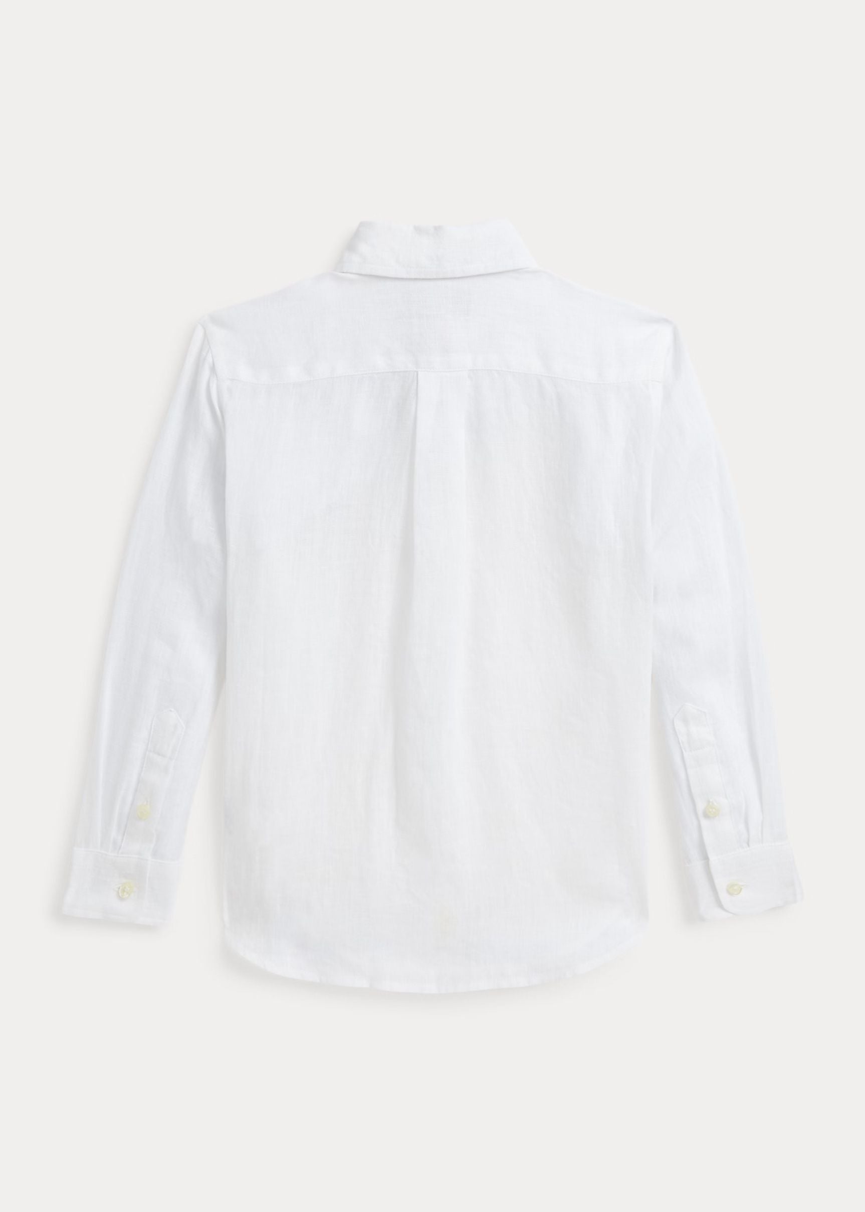 Camisa Blanca Lino Manga Larga Niño