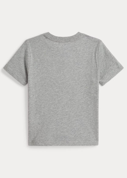 Camiseta Algodón Gris Bordada Polo Bear