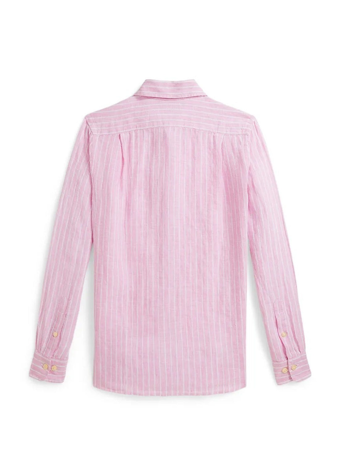 Camisa Rayas Lino Rosa
