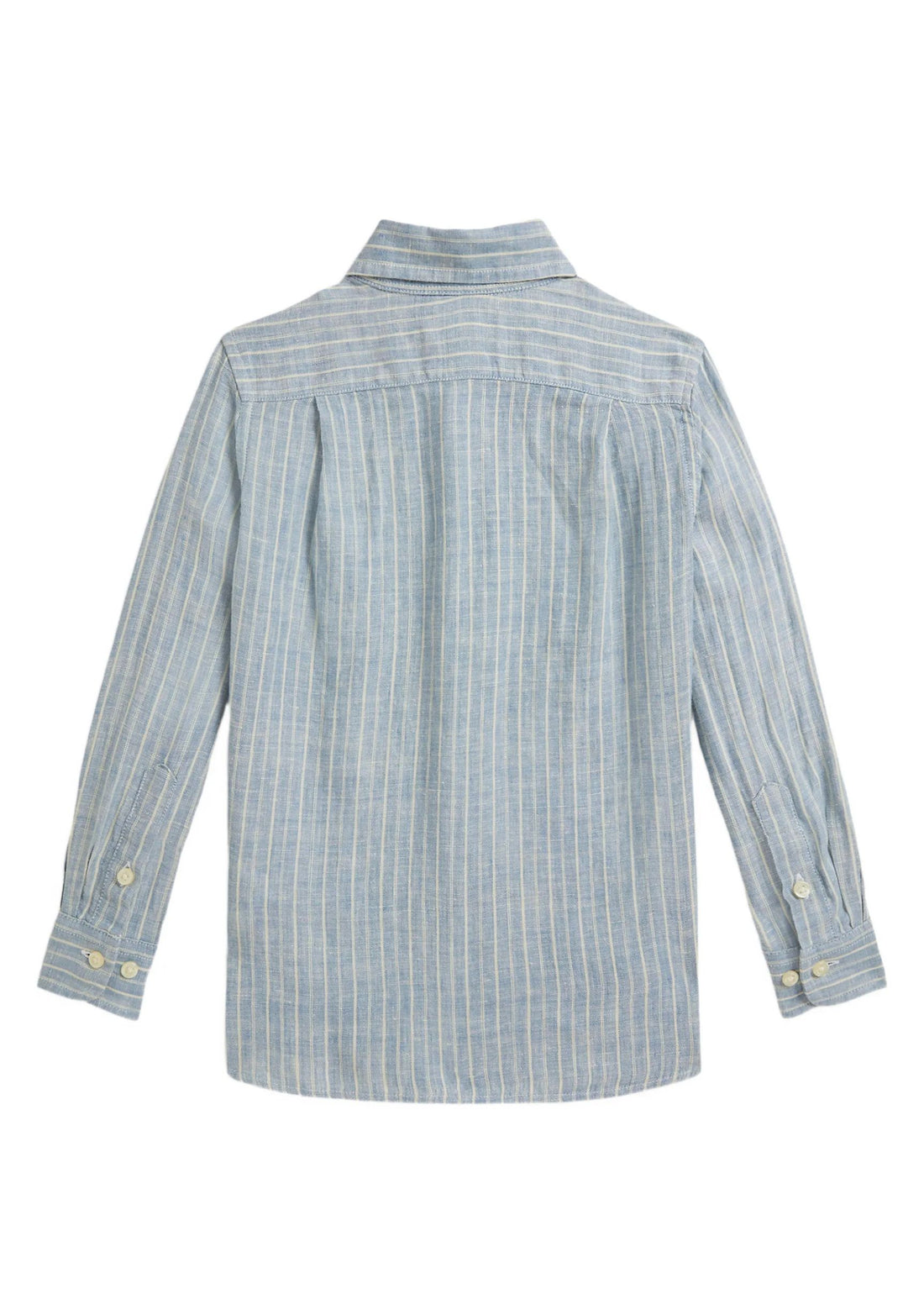 Camisa Rayas Lino Azul