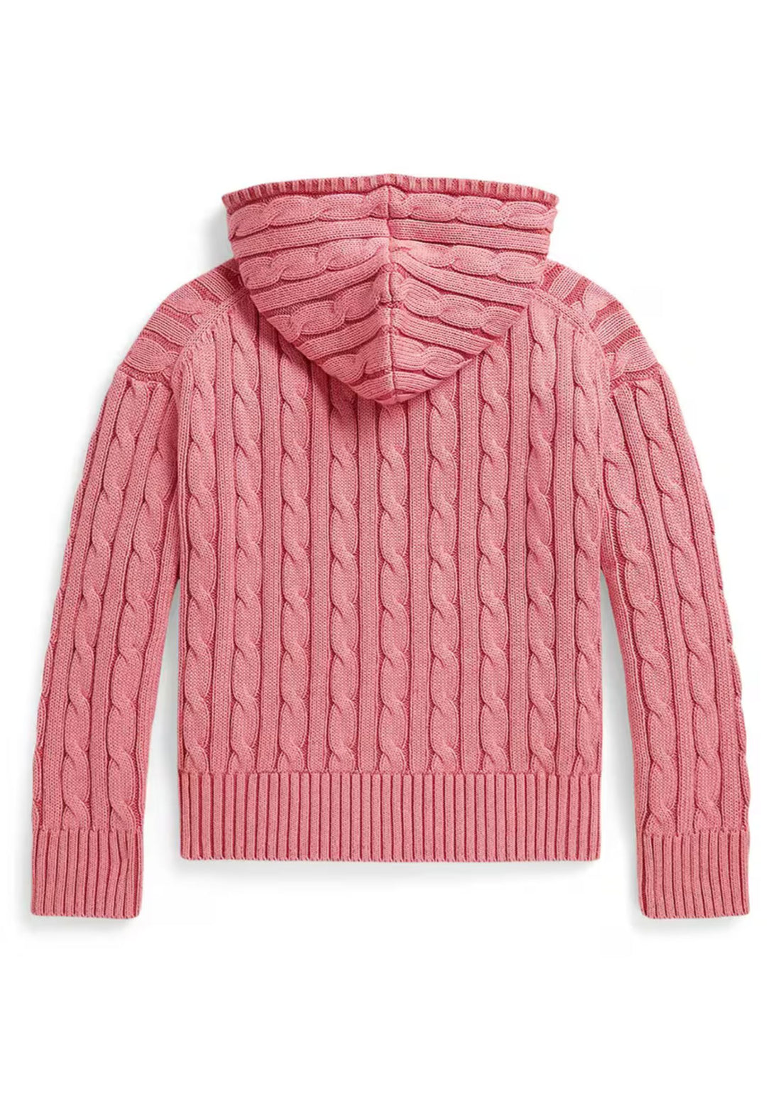 Cárdigan Hooded Tejido Trenzado Desert Rose