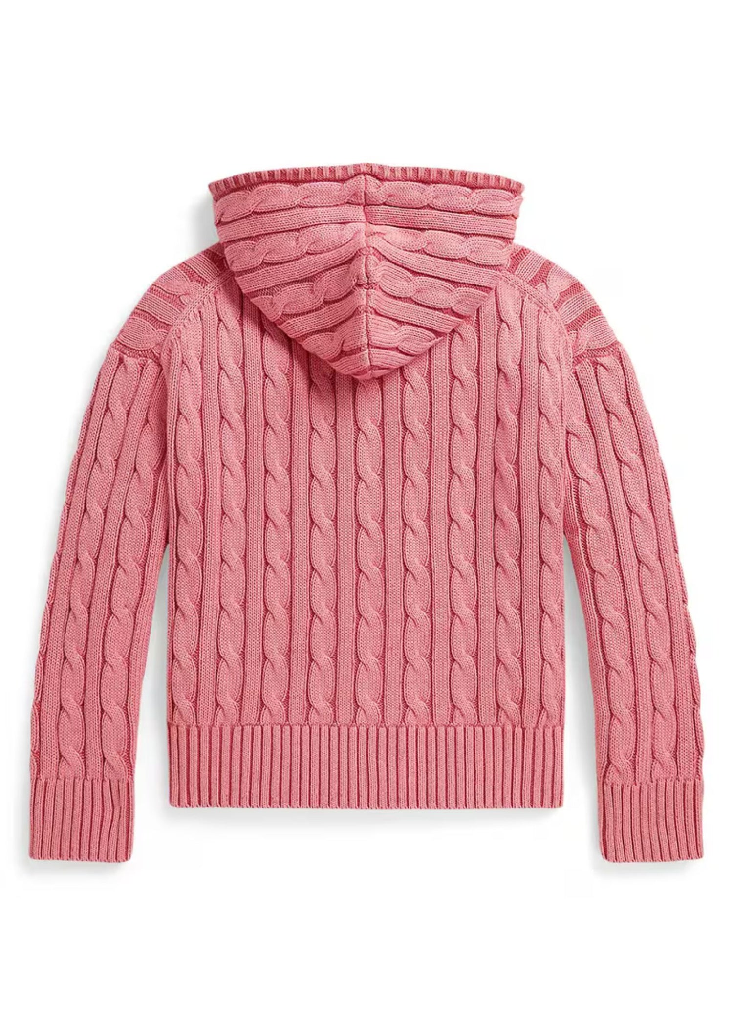 Cárdigan Hooded Tejido Trenzado Desert Rose