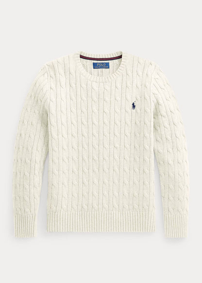 Sweater Tejido Trenzado Blanco