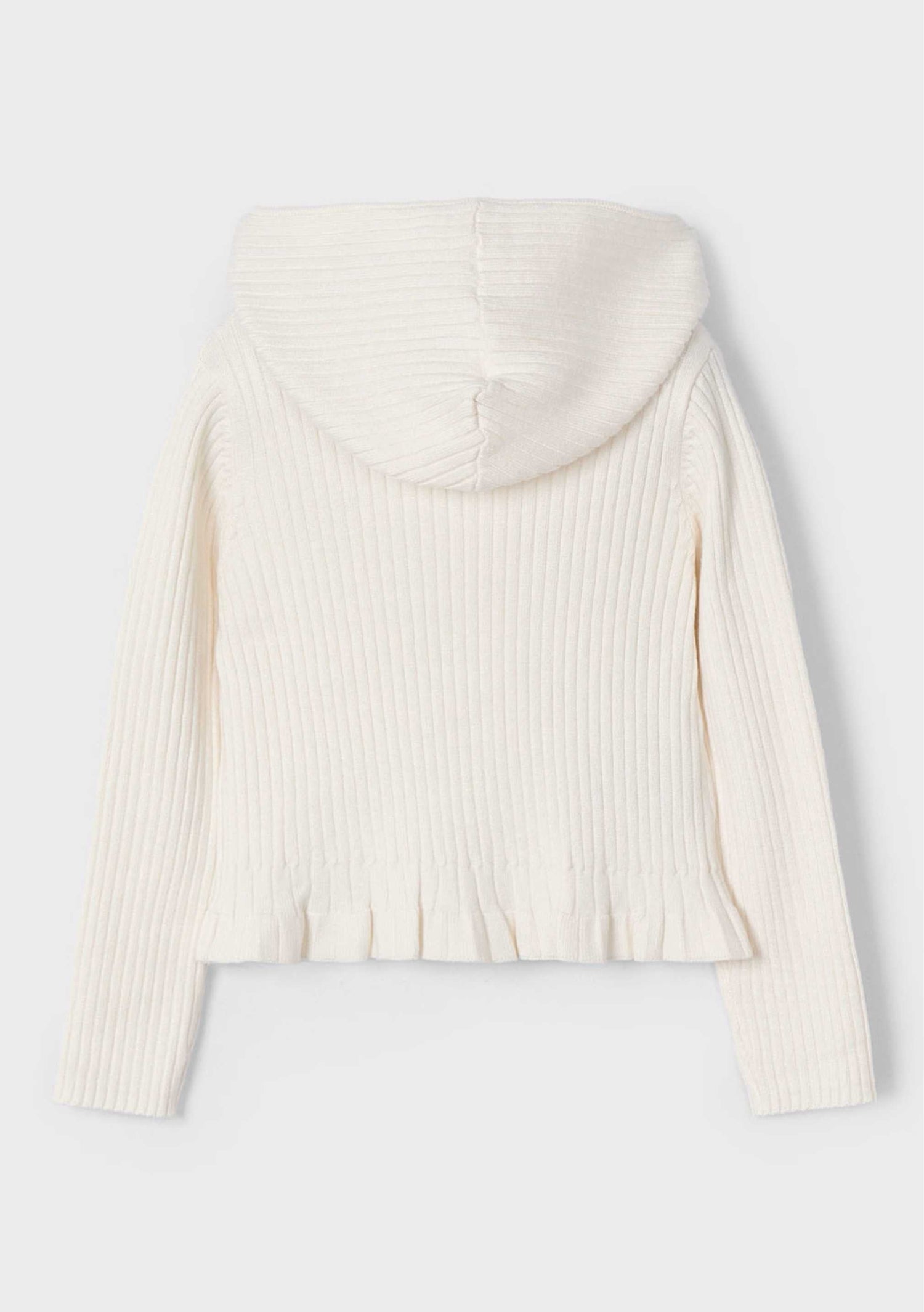 Cárdigan Capota Tricot Marfil