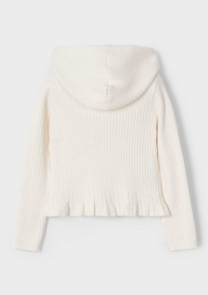 Cárdigan Capota Tricot Marfil