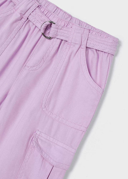 Pantalón Jogger Cargo Malva Niña