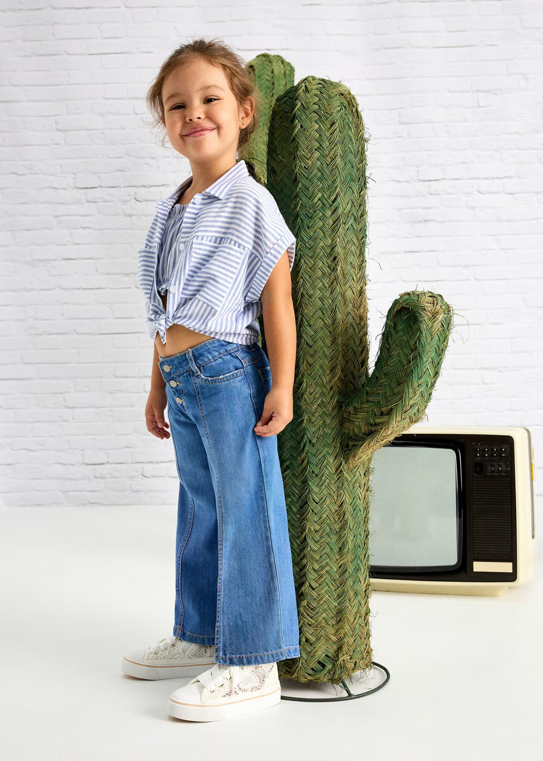 Jeans Wide Leg Botones