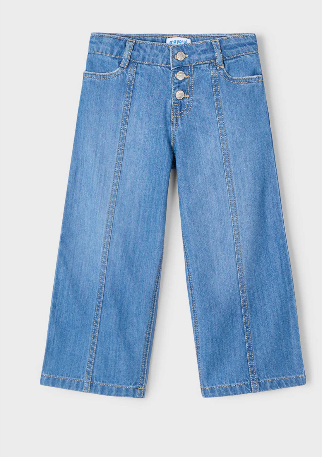 Jeans Wide Leg Botones