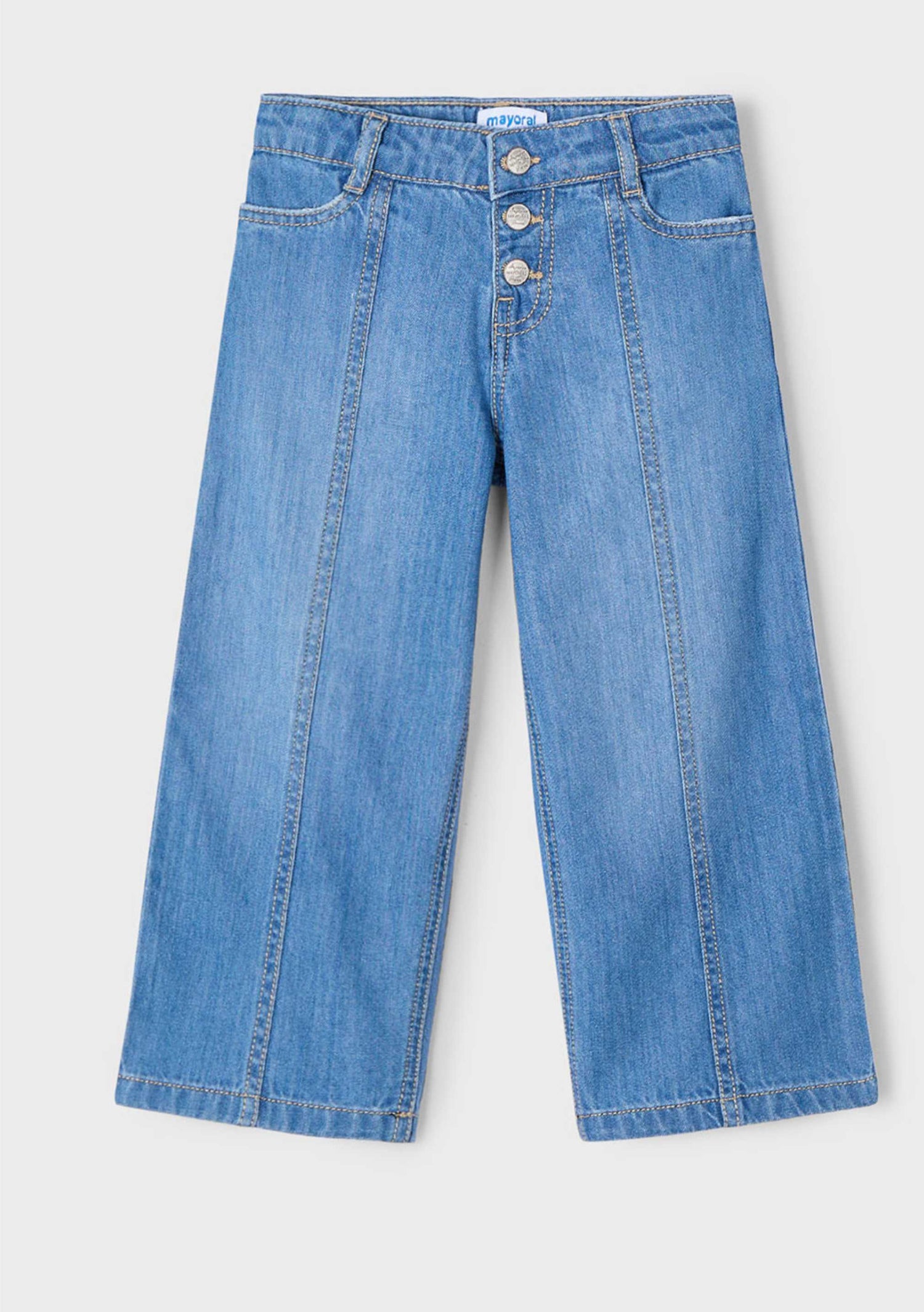 Jeans Wide Leg Botones