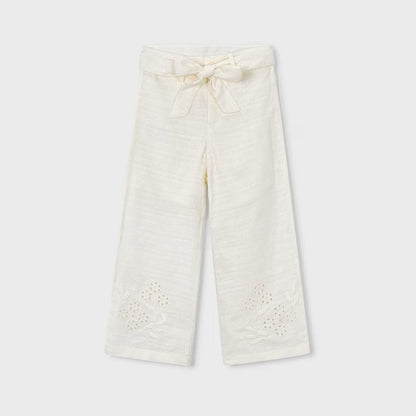 Pantalón Lino Bordado Lazo