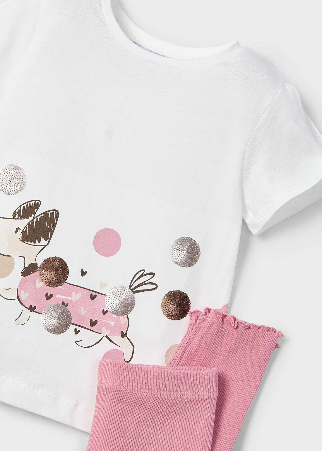 Set Leggings &amp; Camiseta Puppy Rosa