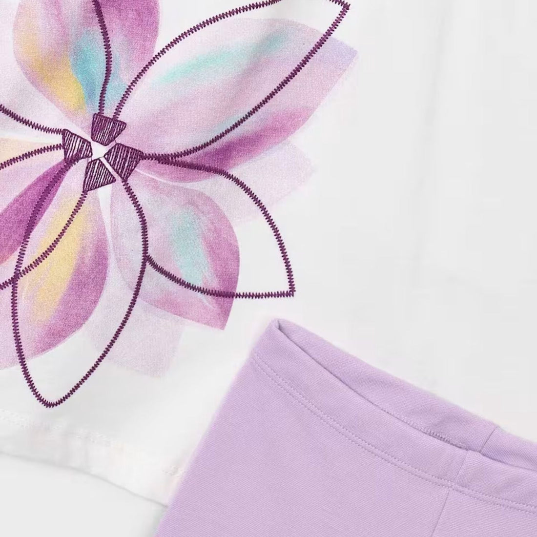 Set Legging &amp; Camiseta Floral Malva