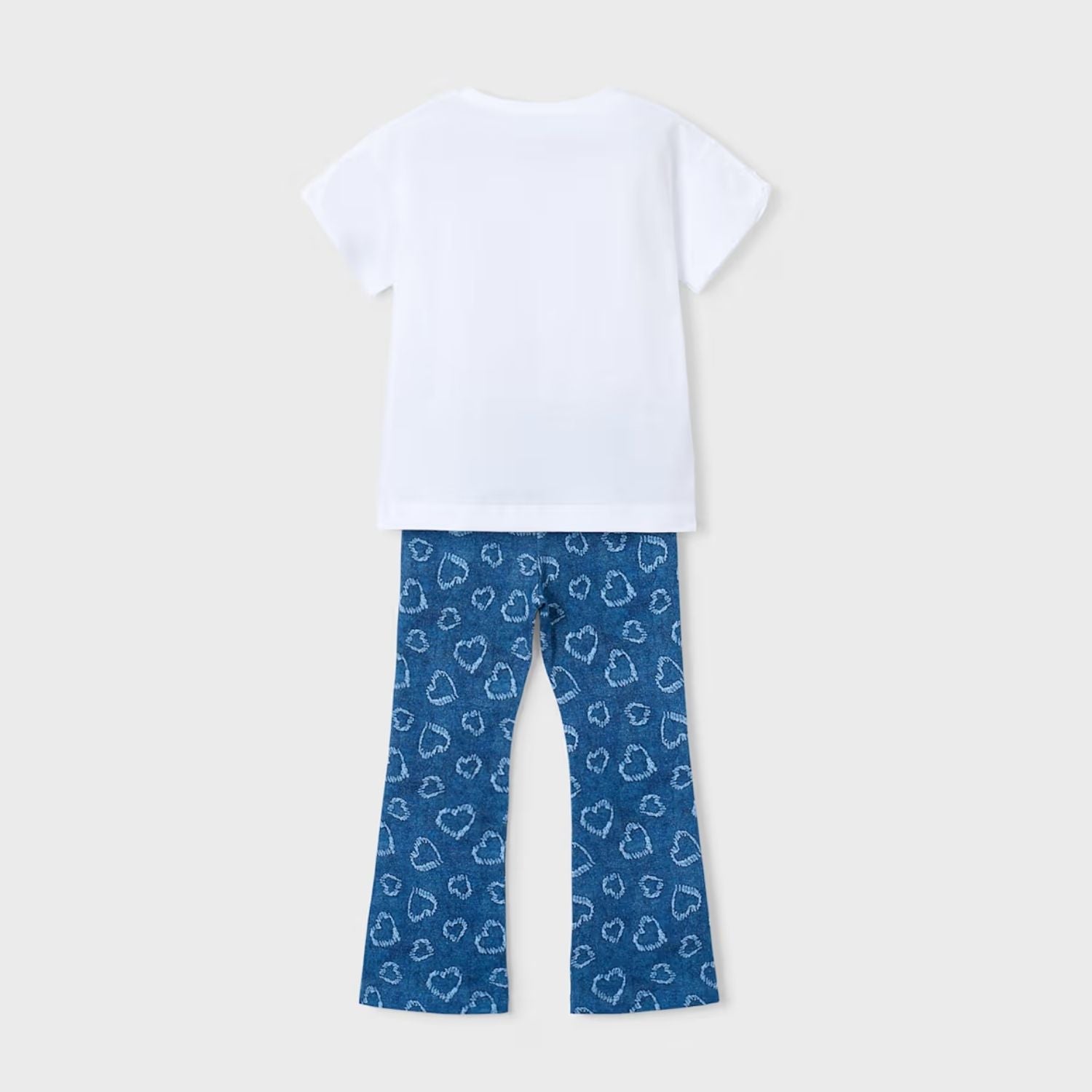 Set Legging Flare Hearts Denim