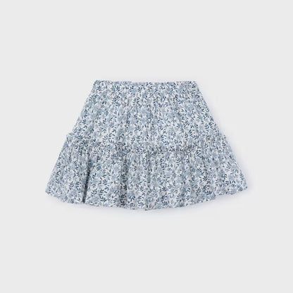 Falda Volantes Celeste